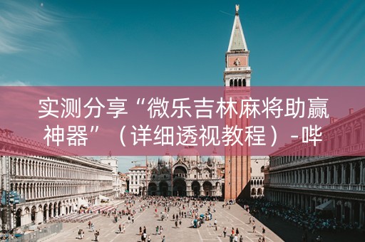实测分享“微乐吉林麻将助赢神器”（详细透视教程）-哔哩哔哩