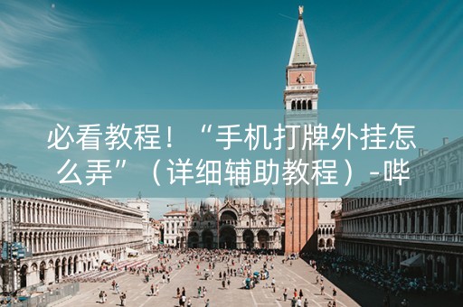 必看教程！“手机打牌外挂怎么弄”（详细辅助教程）-哔哩哔哩