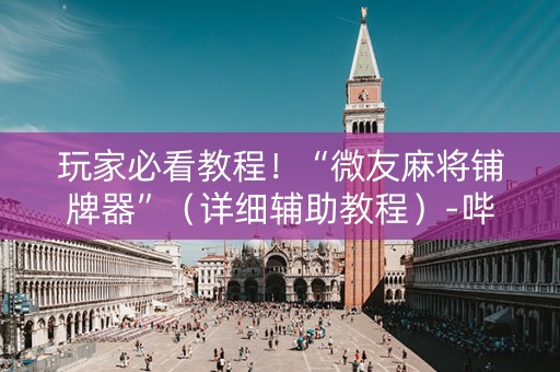 玩家必看教程！“微友麻将铺牌器”（详细辅助教程）-哔哩哔哩