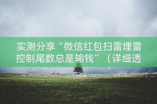 实测分享“微信红包扫雷埋雷控制尾数总是输钱”（详细透视教程）-哔哩哔哩
