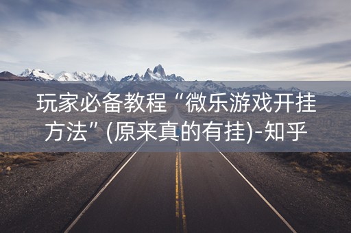 玩家必备教程“微乐游戏开挂方法”(原来真的有挂)-知乎
