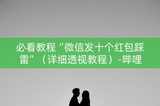 必看教程“微信发十个红包踩雷”（详细透视教程）-哔哩哔哩