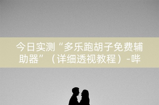 今日实测“多乐跑胡子免费辅助器”（详细透视教程）-哔哩哔哩