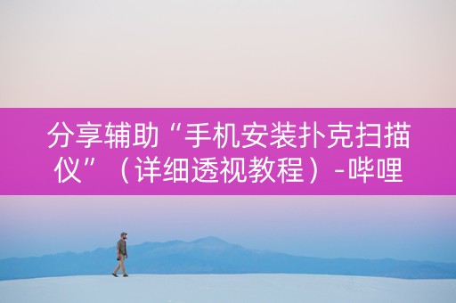 分享辅助“手机安装扑克扫描仪”（详细透视教程）-哔哩哔哩