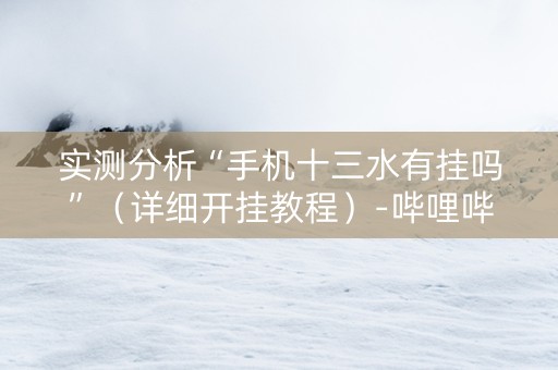 实测分析“手机十三水有挂吗”（详细开挂教程）-哔哩哔哩