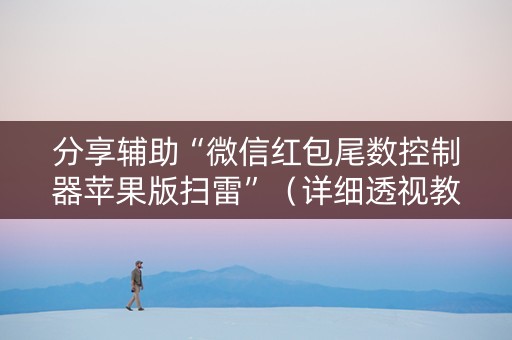 分享辅助“微信红包尾数控制器苹果版扫雷”（详细透视教程）-哔哩哔哩