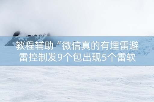 教程辅助“微信真的有埋雷避雷控制发9个包出现5个雷软件”（详细透视教程）-哔哩哔哩