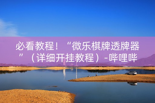 必看教程！“微乐棋牌透牌器”（详细开挂教程）-哔哩哔哩