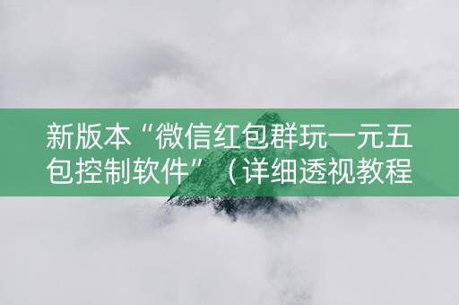 新版本“微信红包群玩一元五包控制软件”（详细透视教程）-哔哩哔哩