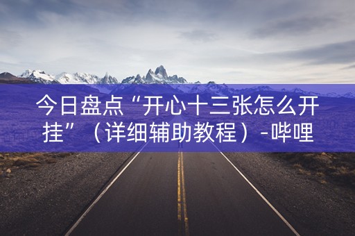 今日盘点“开心十三张怎么开挂”（详细辅助教程）-哔哩哔哩