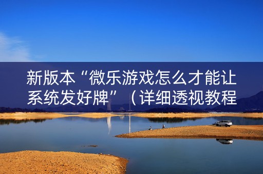 新版本“微乐游戏怎么才能让系统发好牌”（详细透视教程）-哔哩哔哩