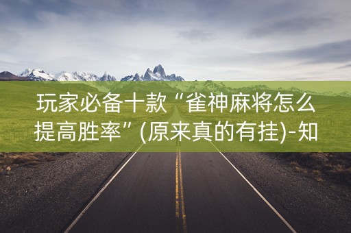 玩家必备十款“雀神麻将怎么提高胜率”(原来真的有挂)-知乎