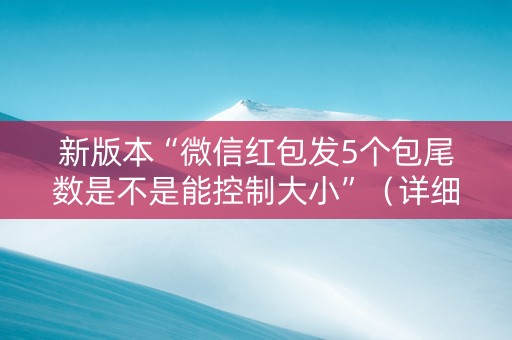 新版本“微信红包发5个包尾数是不是能控制大小”（详细透视教程）-哔哩哔哩