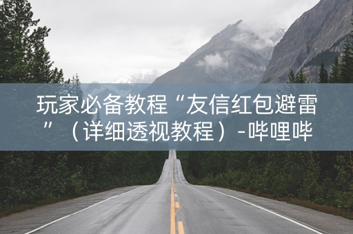玩家必备教程“友信红包避雷”（详细透视教程）-哔哩哔哩