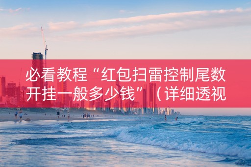 必看教程“红包扫雷控制尾数开挂一般多少钱”（详细透视教程）-哔哩哔哩