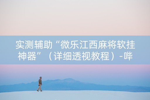 实测辅助“微乐江西麻将软挂神器”（详细透视教程）-哔哩哔哩
