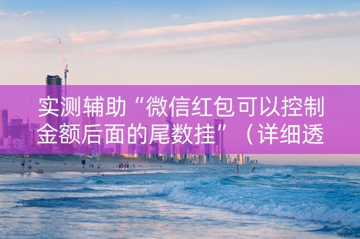实测辅助“微信红包可以控制金额后面的尾数挂”（详细透视教程）-哔哩哔哩