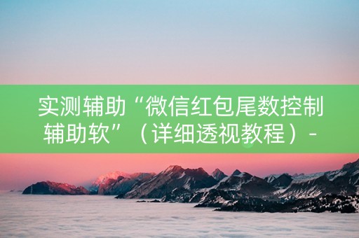 实测辅助“微信红包尾数控制辅助软”（详细透视教程）-哔哩哔哩