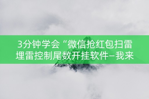 3分钟学会“微信抢红包扫雷埋雷控制尾数开挂软件—我来教教你怎么开挂”（详细透视教程）-哔哩哔哩