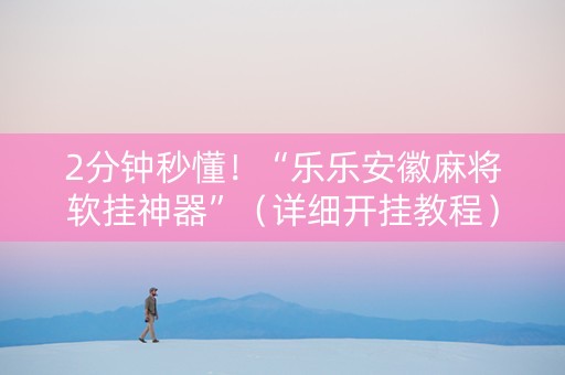2分钟秒懂！“乐乐安徽麻将软挂神器”（详细开挂教程）-哔哩哔哩