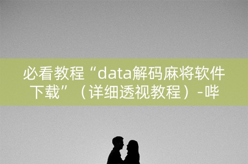 必看教程“data解码麻将软件下载”（详细透视教程）-哔哩哔哩