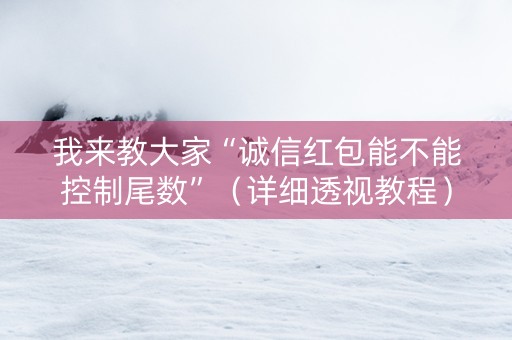 我来教大家“诚信红包能不能控制尾数”（详细透视教程）-哔哩哔哩