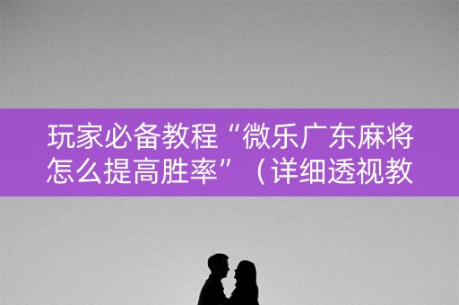 玩家必备教程“微乐广东麻将怎么提高胜率”（详细透视教程）-哔哩哔哩