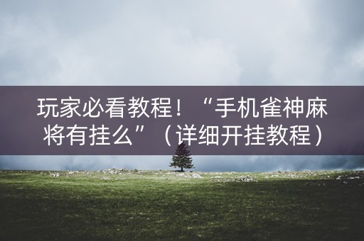 玩家必看教程！“手机雀神麻将有挂么”（详细开挂教程）-哔哩哔哩