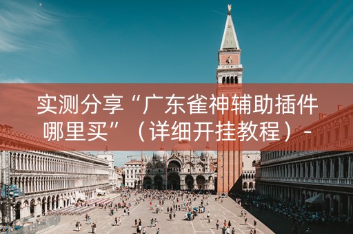 实测分享“广东雀神辅助插件哪里买”（详细开挂教程）-哔哩哔哩