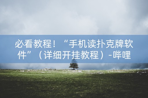 详细阅读:必看教程!“手机读扑克牌软件”(详细开挂教程)-哔哩哔哩 必看教程!“手机读扑克牌软件”(详细开挂教程)-哔哩哔哩