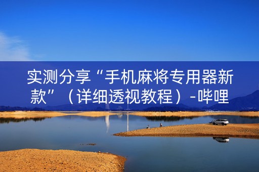 实测分享“手机麻将专用器新款”（详细透视教程）-哔哩哔哩