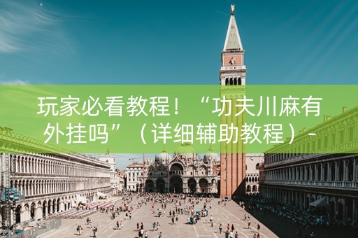玩家必看教程！“功夫川麻有外挂吗”（详细辅助教程）-哔哩哔哩