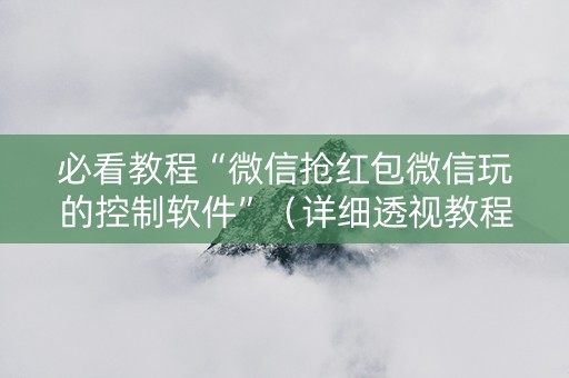 必看教程“微信抢红包微信玩的控制软件”（详细透视教程）-哔哩哔哩