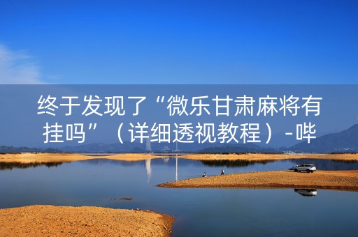 终于发现了“微乐甘肃麻将有挂吗”（详细透视教程）-哔哩哔哩