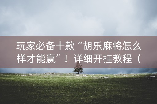 玩家必备十款“胡乐麻将怎么样才能赢”！详细开挂教程（确实真的有挂)-知乎