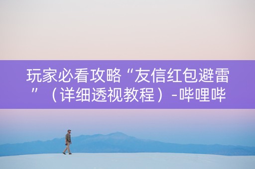 玩家必看攻略“友信红包避雷”（详细透视教程）-哔哩哔哩
