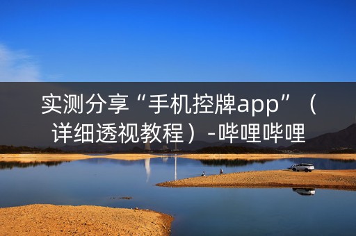 实测分享“手机控牌app”（详细透视教程）-哔哩哔哩