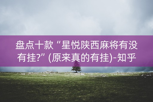 盘点十款“星悦陕西麻将有没有挂?”(原来真的有挂)-知乎