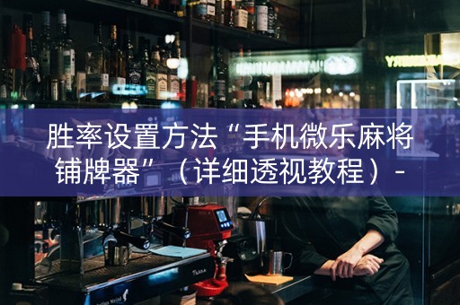 胜率设置方法“手机微乐麻将铺牌器”（详细透视教程）-哔哩哔哩