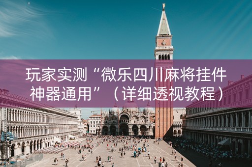 玩家实测“微乐四川麻将挂件神器通用”（详细透视教程）-哔哩哔哩