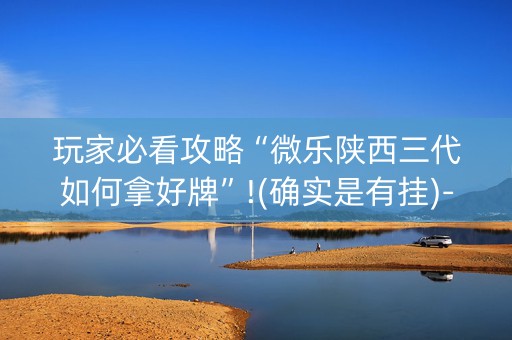 玩家必看攻略“微乐陕西三代如何拿好牌”!(确实是有挂)-知乎
