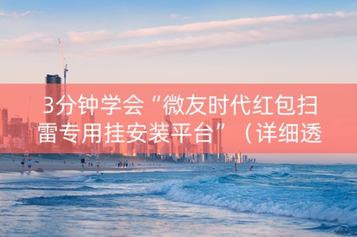 3分钟学会“微友时代红包扫雷专用挂安装平台”（详细透视教程）-哔哩哔哩