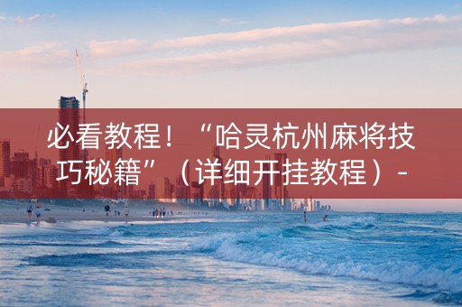 必看教程！“哈灵杭州麻将技巧秘籍”（详细开挂教程）-哔哩哔哩