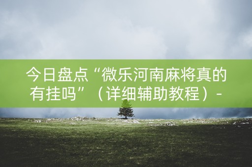 今日盘点“微乐河南麻将真的有挂吗”（详细辅助教程）-哔哩哔哩