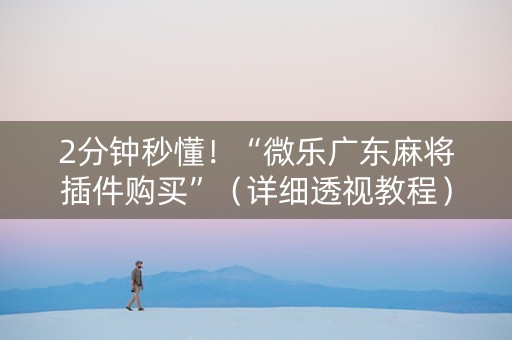 2分钟秒懂！“微乐广东麻将插件购买”（详细透视教程）-哔哩哔哩