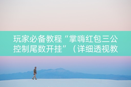 玩家必备教程“掌嗨红包三公控制尾数开挂”（详细透视教程）-哔哩哔哩