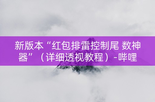 新版本“红包排雷控制尾 数神器”（详细透视教程）-哔哩哔哩