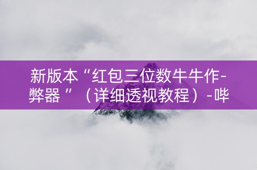 新版本“红包三位数牛牛作-弊器 ”（详细透视教程）-哔哩哔哩