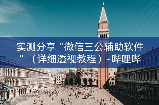 实测分享“微信三公辅助软件”（详细透视教程）-哔哩哔哩