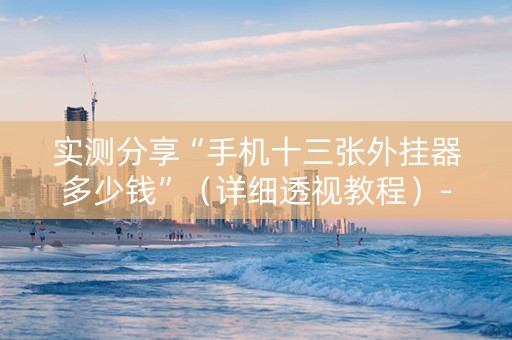 实测分享“手机十三张外挂器多少钱”（详细透视教程）-哔哩哔哩